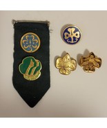 Vintage Lot of 5 Girl Scout of America Pins - $21.39