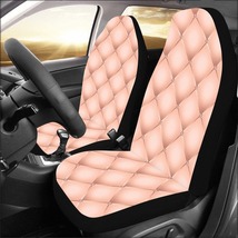 Women Feminine Luxurious Peach Pattern Car Seat Covers (Set of 2) - £38.59 GBP