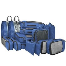 Packing Cubes Travel Bag Organiser Set of 15(2L,2M,2S, 2Slim, 3 Shoe &amp; 4 Laundry - £67.04 GBP