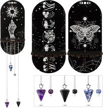 Queekay 3 Pieces Small Crystal Shelf Display Black Butterfly Magical Boho Hand - $29.99