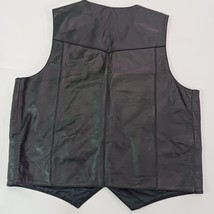 FMC Gulf Coast Thunder Beloxi Men's Black Snap Leather Biker Vest Pocket Size 44 image 2