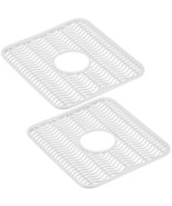 Sink Protector Mat 2 Pack Plastic with Center Drain Cutout Protect Sink ... - €11,03 EUR