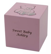 Pink Infant 20 Cubic Inch Teddy Bear Funeral Cremation Urn for Ashes - £74.54 GBP