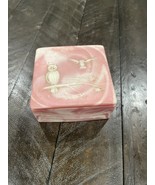 Design Gifts Square Owl Soapstone Trinket Storage Box Pink White Vintage... - €21,10 EUR