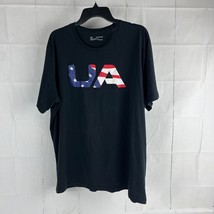 Under Armour Men&#39;s 2XL American Flag UA T-Shrit Black Patriotic Freedom - $14.99