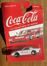 Coca-Cola Coke Diecast Car White Team Turbo Hartoy Vintage 1988 - £11.21 GBP