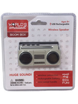 World&#39;s Smallest BOOM BOX Wireless Connection Speaker USB Desk Toy Dollh... - $18.95