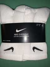 Nike Everyday Cushioned Dri-FIT Us size Men 9 Woman’- 6 Pairs, White (SX... - £23.26 GBP