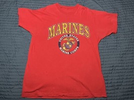 Vintage Marines T Shirt Red Single Stitch Read Measurements For Size - £11.65 GBP