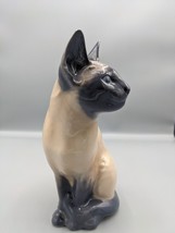 Vintage Denmark Royal Copenhagen Porcelain Figurine, Siamese Cat Mint 7.5&quot; - £80.40 GBP