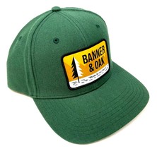 Alpine Green Banner &amp; Oak Patch Logo Flat Bill Adjustable Snapback Hat - £15.38 GBP