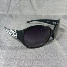 Foster Grant Black White Oversized Butterfly Wrap Sunglasses  100% UV Pr... - £11.84 GBP