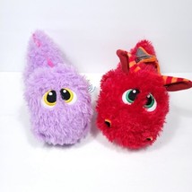 Baby Stuffies Blaze the Dragon And Stomper Plush Red Purple Hidden Pockets 13” L - $29.69