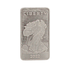 1 TROY OUNCE/OZ .999 Pure Metal Walking Liberty Eagle Nickel Bar Nickle Silver  - £12.25 GBP