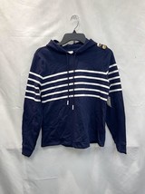 MSRP $53 Charter Club Striped Hoodie Intrepid Combo Blue Size Small - £15.21 GBP
