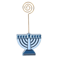 NEW St. Nicholas Square Hanukkah 1 Photo Clip Holder blue menorah design decor - $6.95