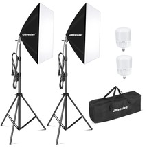 Softbox Photography Lighting Kit, 27 X 20 Continuous Lighting Kit With 2... - £81.01 GBP