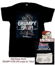 Walt Disney World GRUMPY FOR LIFE unisex XL T-Shirt Extra Large - £11.74 GBP