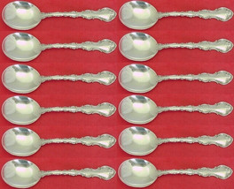 Strasbourg by Gorham Sterling Silver Cream Soup Spoons 6 1/4&quot; Set of 12 - £646.44 GBP