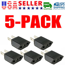 5 Pcs New Eu Euro Europe To Us Usa Power Jack Wall Plug Converter Travel Adapter - £12.78 GBP