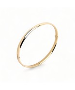 4.50mm Bangle Bracelet in 14K Gold/Gold Oval Bracelet/Personalized Bangle - $753.00+