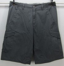 QUIKSILVER Dark Gray Cargo Shorts Men&#39;s Bottom size W36 Flat Front VGUC - $35.00