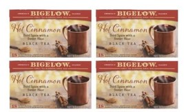 (4) Bigelow HOT CINNAMON Black Tea Gluten Free Non GMO Kosher 08/2025 - £18.68 GBP