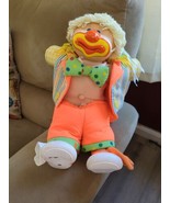 Clown Cabbage Patch Doll With Diaper / hat blonde hair boy blue eyes - £47.42 GBP