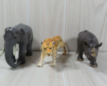 Battat Terra elephant rhino tiger safari animal figures toys pvc plastic - £10.61 GBP