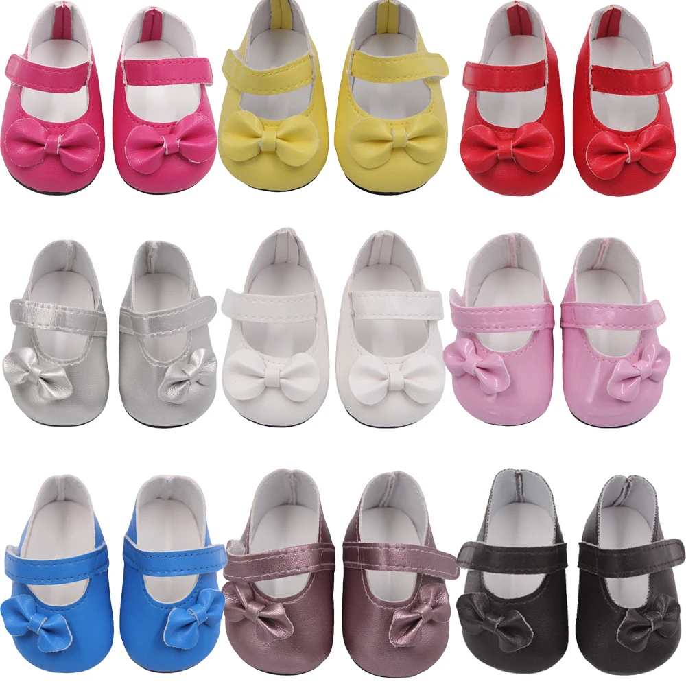 7 cm Bow Doll Shoes Cute Mini Leather Shoes For 43cm Baby New Born,American 18 - £7.00 GBP+