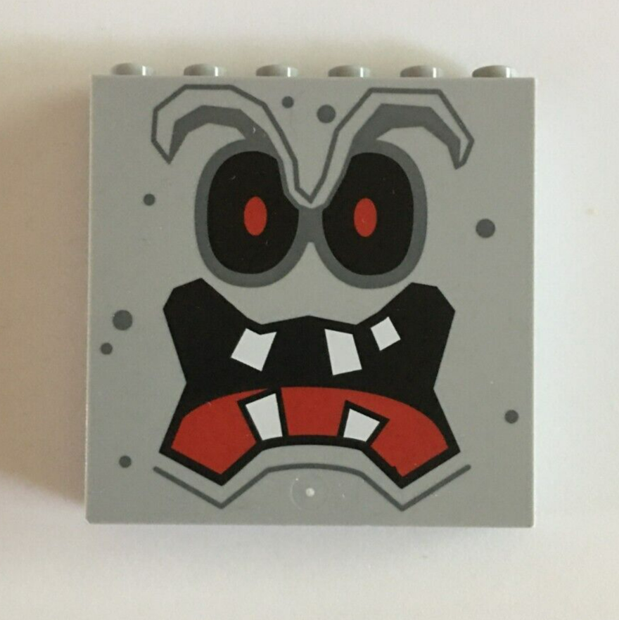 LEGO Panel 1 x 6 x 5 w/Whomp Face Pattern  - PN 59349pb070 - New - $3.79