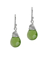 Briolette Crystal Drop Coil and Spiral Wrapped Sterling Silver Earrings,... - $20.36 CAD