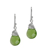 Briolette Crystal Drop Coil and Spiral Wrapped Sterling Silver Earrings,... - £11.79 GBP