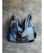 Upcycled Denim Patchwork Crossbody Bag: Handmade Jeans Hobo Purse - €111,72 EUR Upcycled Denim Patchwork Crossbody Bag: Handmade Jeans Hobo Purse - €111,72 EUR