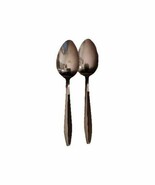 Stainless Spoons Wood Handle, Center Ridge, Japan Pattern: UNF1576 Lot of 2 - £26.55 GBP