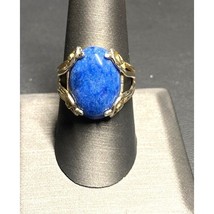 925 STERLING SILVER AND LAPIS LASULI RING,  SIZE 9 SKY - $47.62