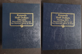 Set of 2 Whitman Kennedy Half Dollars Coin Album Book Number 1 &amp; 2 1964-... - $67.95