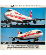 1981 TWA Airlines Advertisement Vintage Aviation 747 L-1011 Airplanes DW... - €17,20 EUR