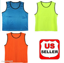 12 Pack Soccer Scrimmage Training Vests Sports team Jersey Adult - £29.56 GBP
