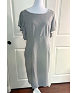 Calvin Klein Dress Gray, Petite 10, Flutter Sleeve, Pre-Owned - $32.82 CAD