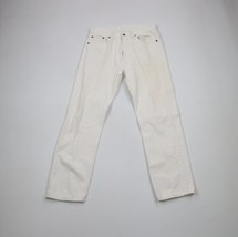 Vintage 90s Levis 501xx Mens 34x30 Distressed Original Fit Denim Jeans White USA - £69.73 GBP