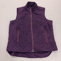 Outback Trading Co. Ladies Purple Microsuede Grand Prix Quilted Vest Size Small  image 13