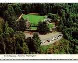Aerial View Fort Nisqually TACOMA Washington Unp Continental Carte Posta... - £3.61 GBP