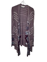 Umgee Women&#39;s  Cardigan Sweater Aztec Pattern Striped Open Front Bohemian Medium - $23.75