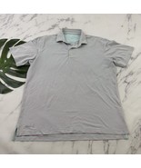 Johnnie O Mens Polo Shirt Size L Light Blue Red Striped Short Sleeve Hoo... - $444.63 MXN