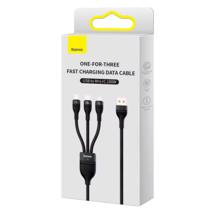 Baseus 100W One-for-three USB to M+L+C Fast Charging Data Cable - £11.79 GBP