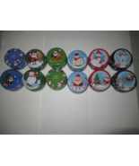 Set of 12 Christmas Tins with Lids Assorted 3&quot; x 2&quot; - $23.07 CAD