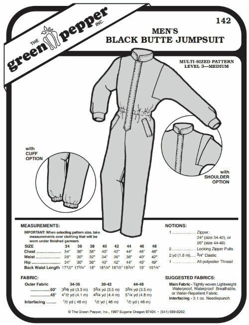 Men&#39;s Black Butte Jumpsuit Snowsuit #142 Sewing Pattern (Pattern Only) g... - $10.00