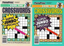 Lot Of 2 Penny Press Good Time Crosswords, Volume 350 &amp; 351, Magazines New! - £6.75 GBP