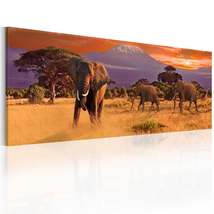 Tiptophomedecor Stretched Canvas Animal Art - March Of African Elephants - Stret - £70.78 GBP+